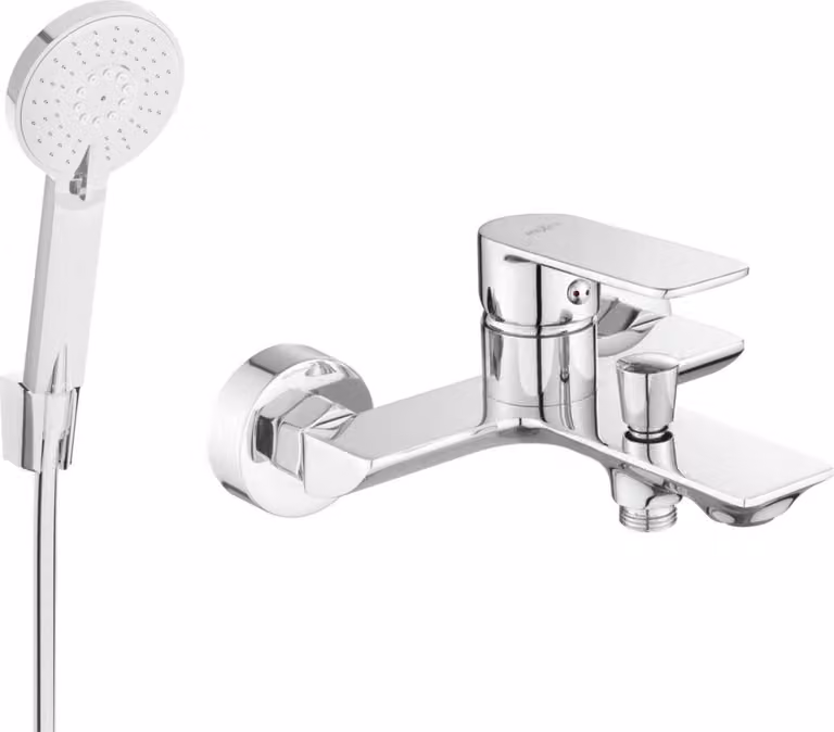 Mexen Alexa R40 rubinetto da bagno con set doccia, cromo - 7123R40-00