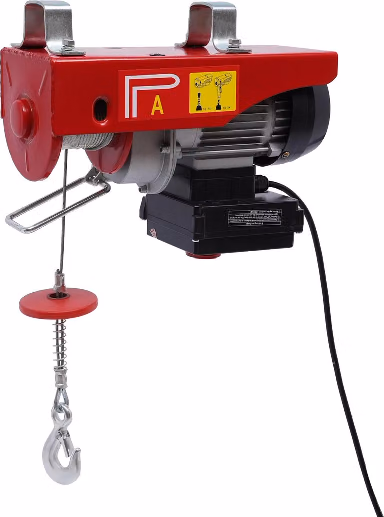 Argano elettrico, radiocomando, alta capacità di carico, rosso, 200 kg