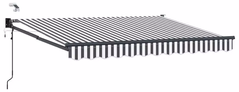 Tettuccio Elettrico Retrattile Antracite e Bianco 3,5 x 2,5 m