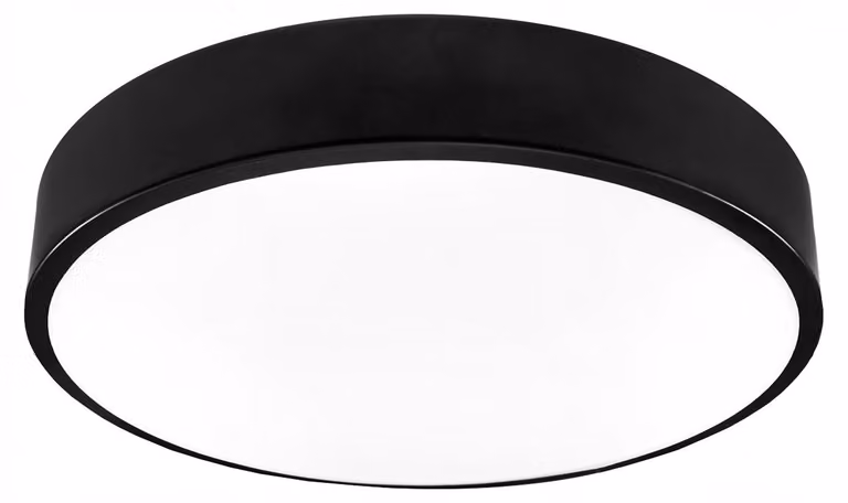 Plafoniera LED rotonda Houston bianco e nero 24 W, bianco neutro 2160 lm, metallo, dimensioni: 5x30x30 cm, IP20, IdeaLED