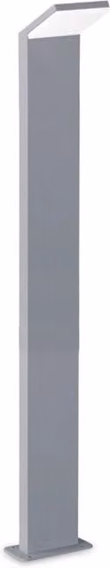 Piantana da esterno IDEAL LUX in alluminio grigio con LED da 9W 3000K, sensore di movimento e protezione IP54