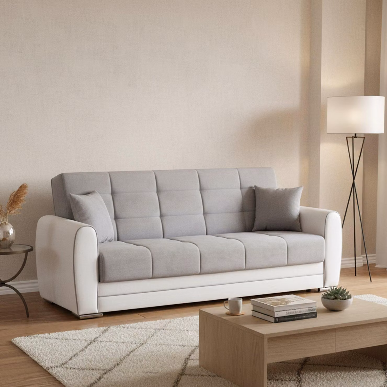 Dmora Divano Letto 3 Posti Dike 84x220 cm Nero, Contenitore Reclinabile