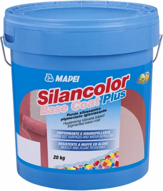 Mapei Silancolor Base Coat Plus Fondo Silossanico Igienizzante e Antimuffa Bianco 20 kg