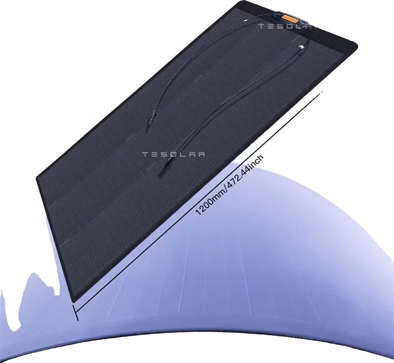 Pannelli solari semi-flessibili, alta efficienza del 21,4%, design impermeabile, modulo solare a 6 fori, 150W