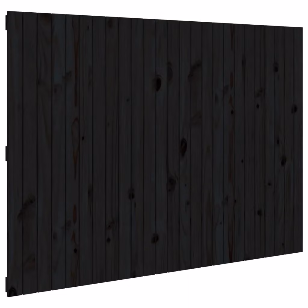 Testiera da parete VIDAXL in legno massello di pino nero opaco L: 159,5 cm, P: 3 cm, H: 110 cm – 2