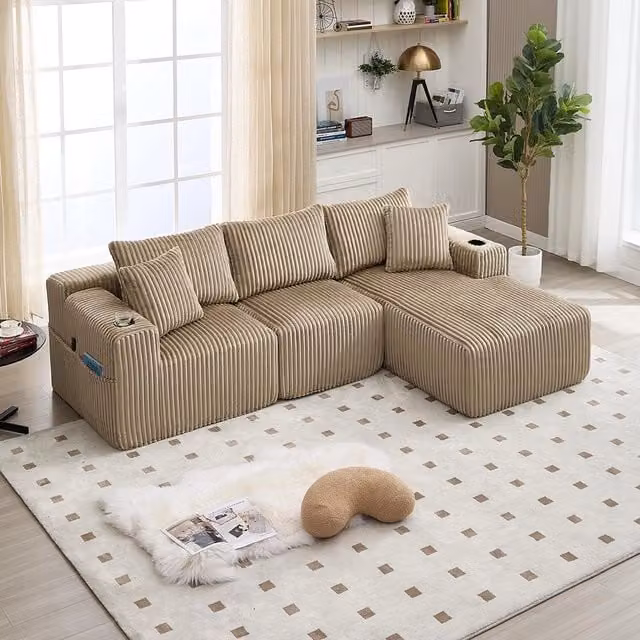 Divano letto multifunzione 2 posti - Xylo - Regolabile, porte USB, supporto telefono, gambe metalliche