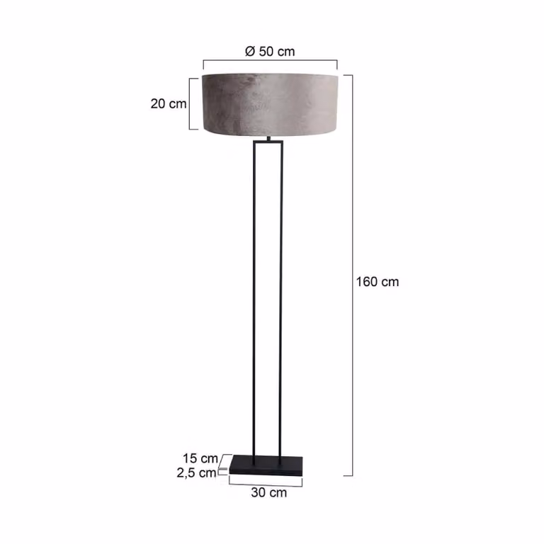Steinhauer Lampada da terra Stang, Nero, Soggiorno / Sala da pranzo, Metallo, Moderno, Lampada da terra