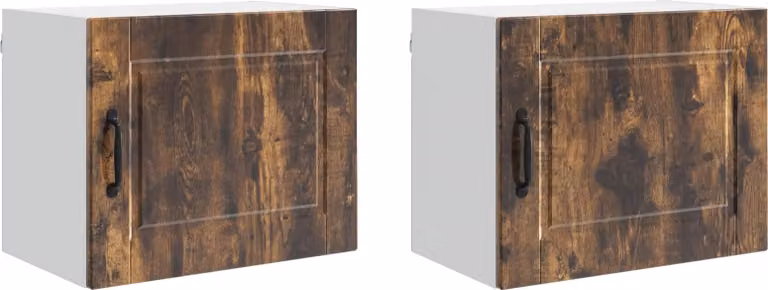 Armadietto a muro PORTO 2 pcs Rovere fumé 50 x 31 x 40 cm