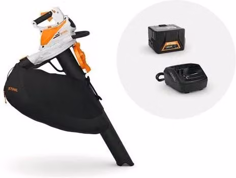 Aspirafoglie a batteria Stihl AK System SHA 56 Set con batteria ricaricabile arancione