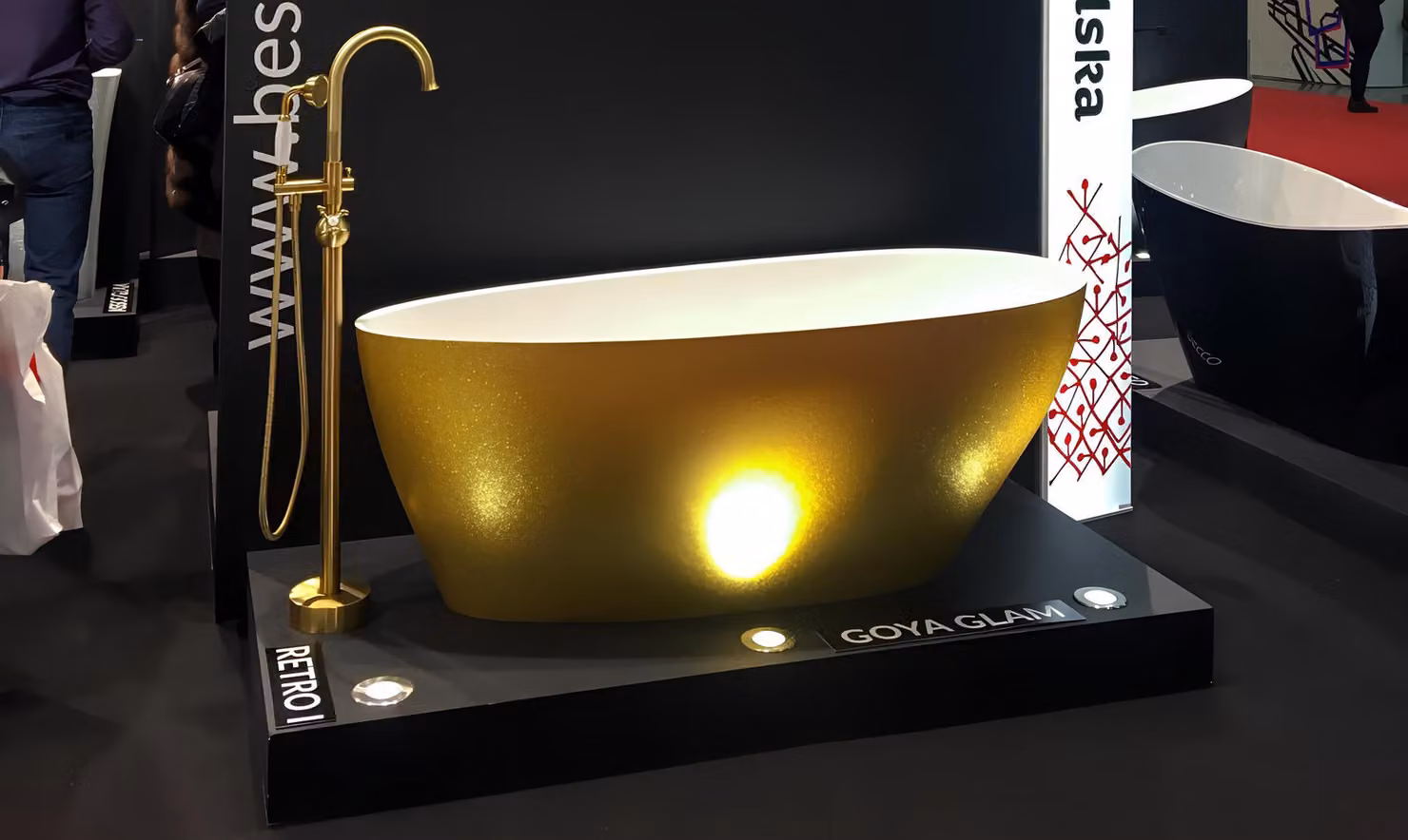 Mischer Frestehender Golderner Armatur frestehende Armaturen Badewanne Wannen