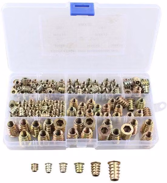 Set di viti M4/M5/M6/M8 - 165 pezzi - Lega di zinco - Esagonale - Resistente e anticorrosivo - con custodia per il trasporto
