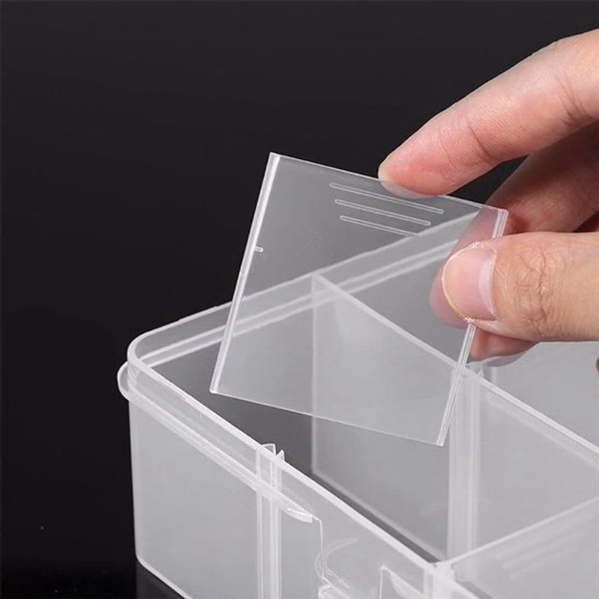 Contenitore trasparente con 36 scomparti, ideale per gioielli, materiali per hobby creativi, nastro washi e piccoli oggetti