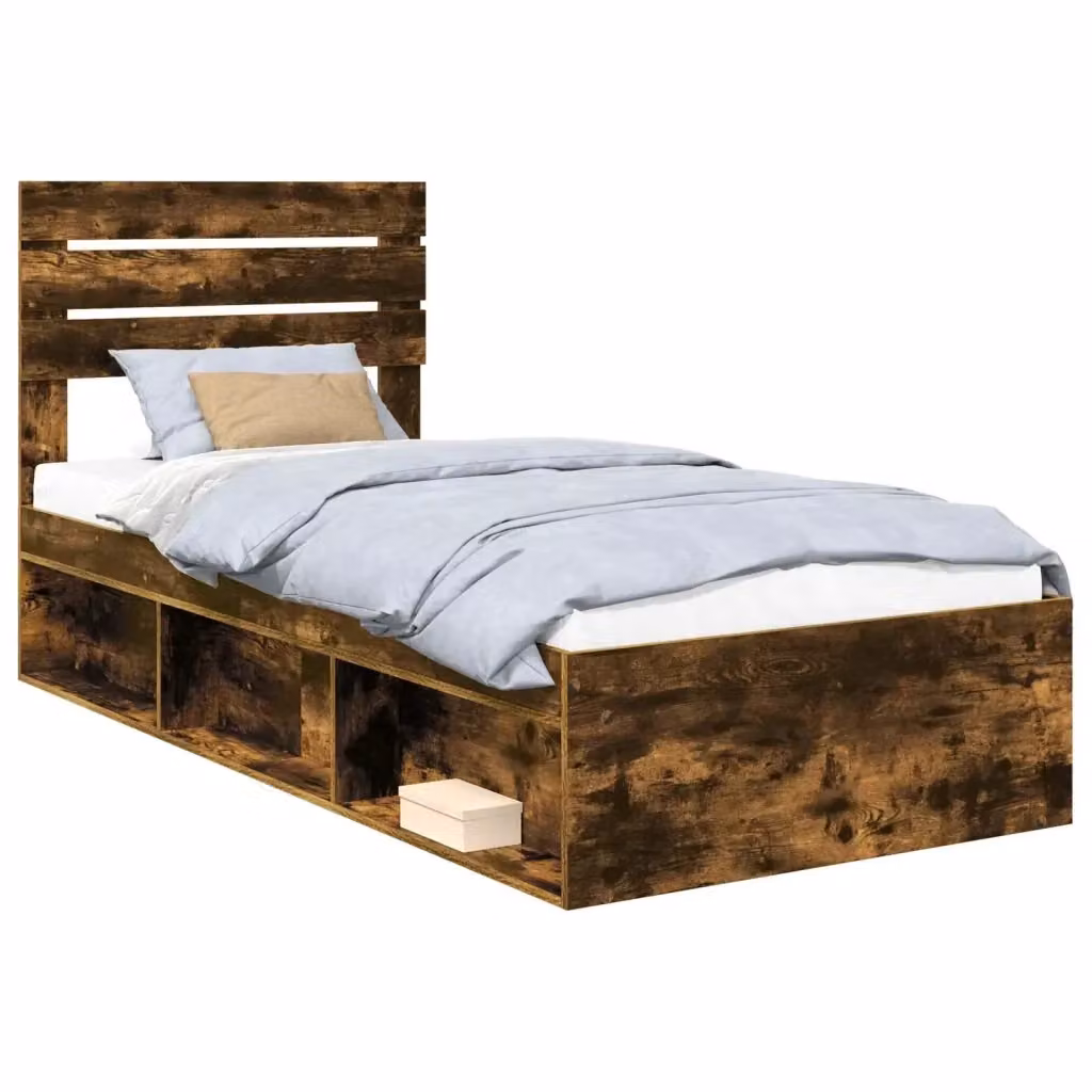 Giroletto in pino massello color rovere fumè per la tua camera da letto L: 75 cm, P: 190 cm – 2