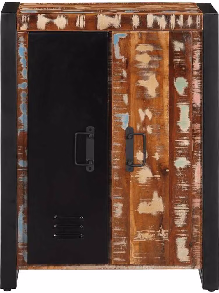Credenza Multicolore 55x35x70 cm in Legno Massello Recupero