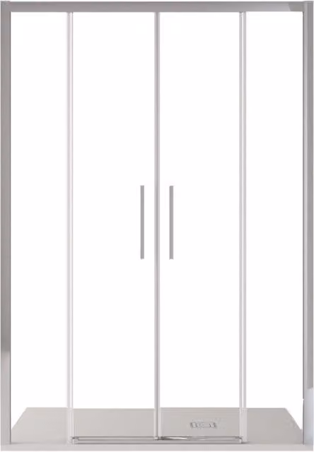 Porta doccia scorrevole ingresso centrale 6mm h195 anticalcare lagoa, misura 140