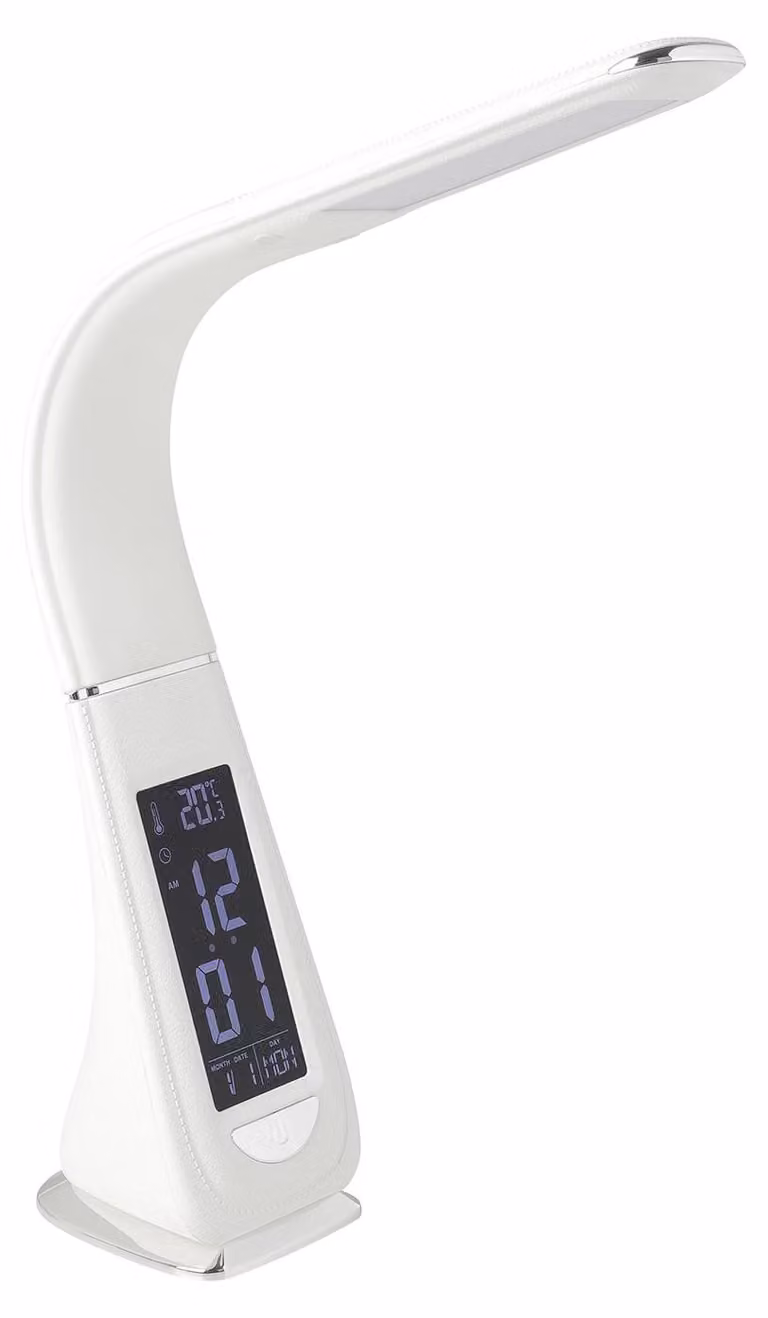 Lampada Da Tavolo Moderna Cognoli Policarbonato Bianco Luce Led Integrato 4,4W