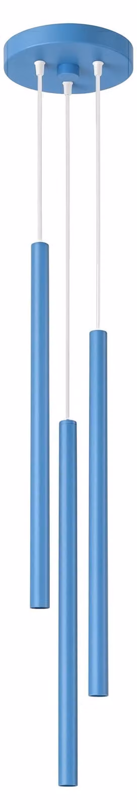 Lampada a sospensione PASTELO 3P azzurra 3xG9 8W acciaio 115x19,5x19,5 cm Sollux Lighting