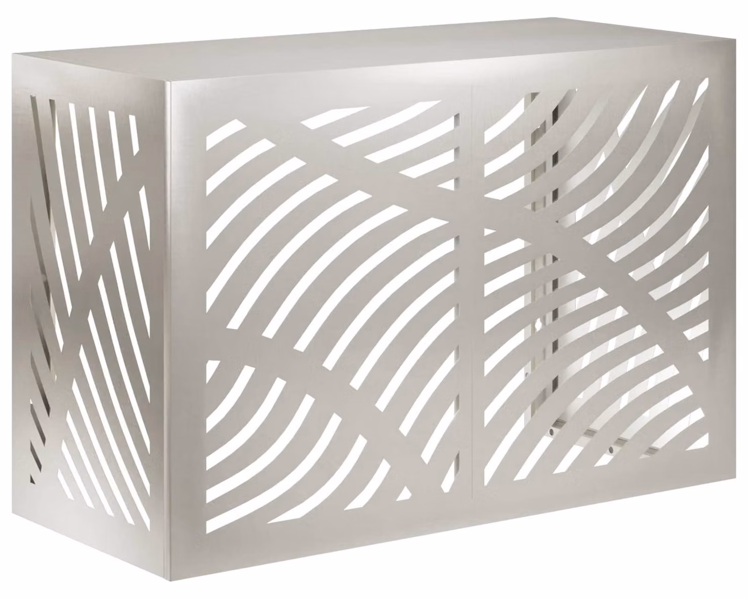 Coperchio per aria condizionata argento 90 x 40 x 60 cm in acciaio inox