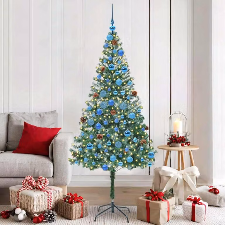 Maison Exclusive - Albero di Natale artificiale, verde, 180 cm, in PVC e acciaio