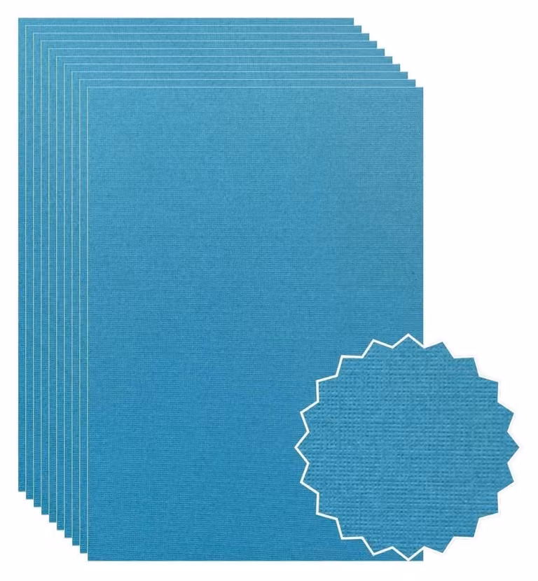 Cartoncino strutturato, formato A4, 30 fogli, 250 g/m², colore blu