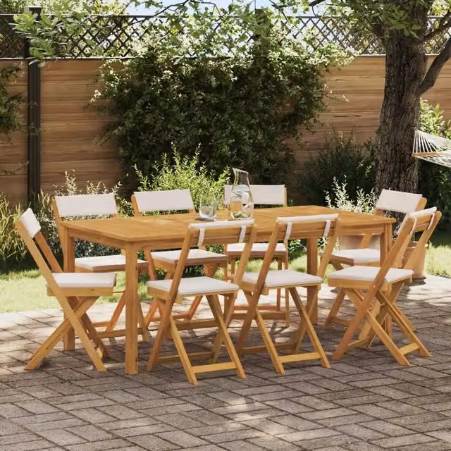 Sedie Bistro da Giardino 8 pz Bianco Crema 3416288