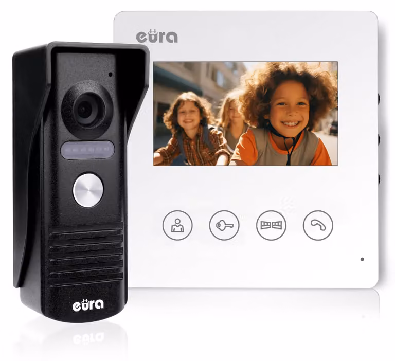 Monitor video-citofono a colori da 4,3 pollici - sistema a 4 fili con visione notturna