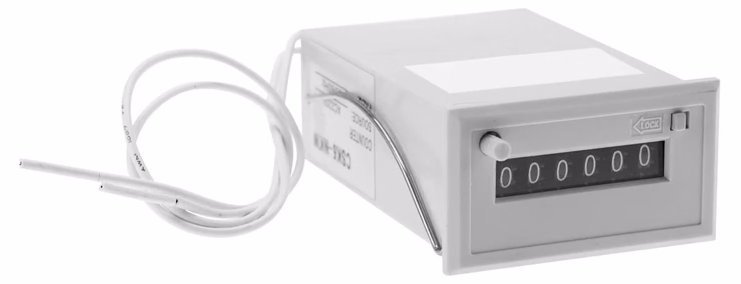 Contatore di impulsi a 6 cifre, DC 12V, con display LCD, tecnologia elettromagnetica, per uso industriale