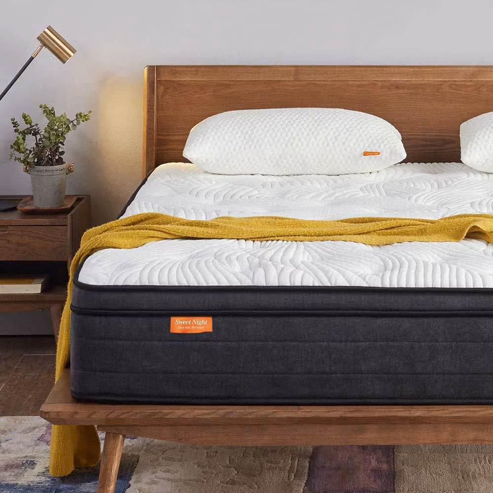 Materasso Sweetnight, 140x190 cm, materasso a molle insacchettate a 7 zone con strato in gel