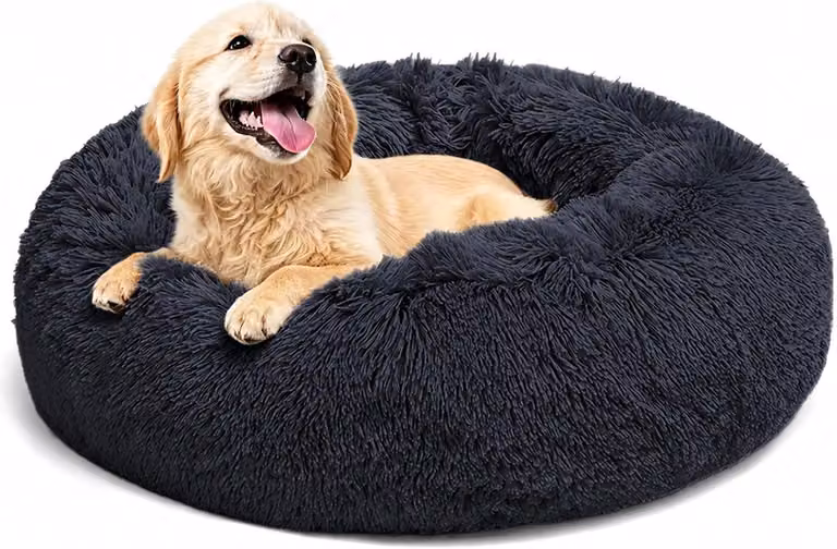Cuccia per gatti, letto morbido per cani, cuccia per animali domestici a forma di anello, lavabile e con base antiscivolo, adatta a cani di grandi, medie e piccole dimensioni