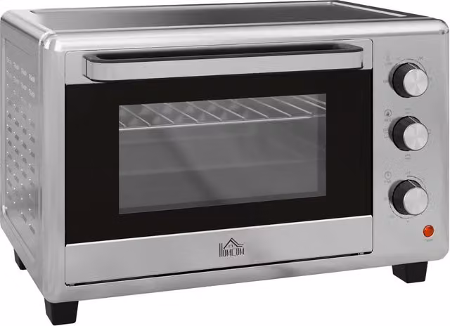 Forno Elettrico Minimal da 30L 1600W Argento con Funzione Top e Bottom Heat e Timer