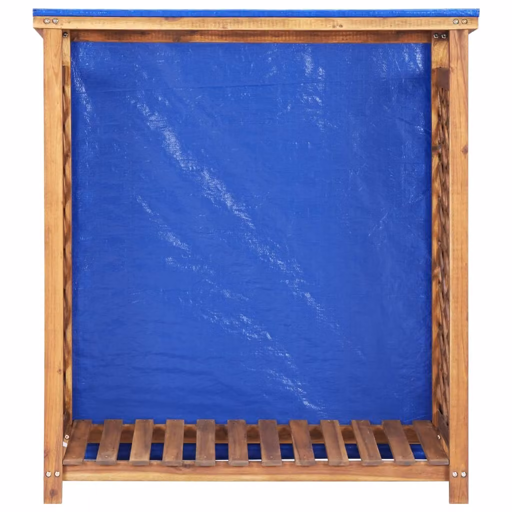 Rimessa per Legna da Ardere 105x38x115 cm in Massello di Acacia
