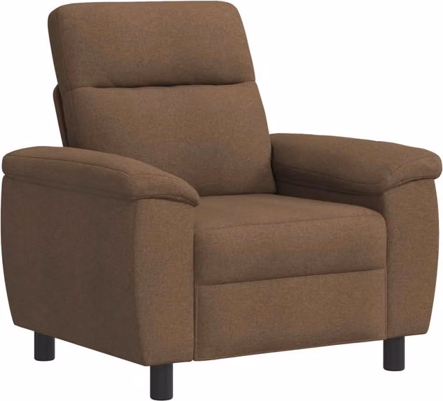Divano moderno vidaXL marrone con struttura imbottita in tessuto e metallo L/P/H: 95 x 90 x 95 cm