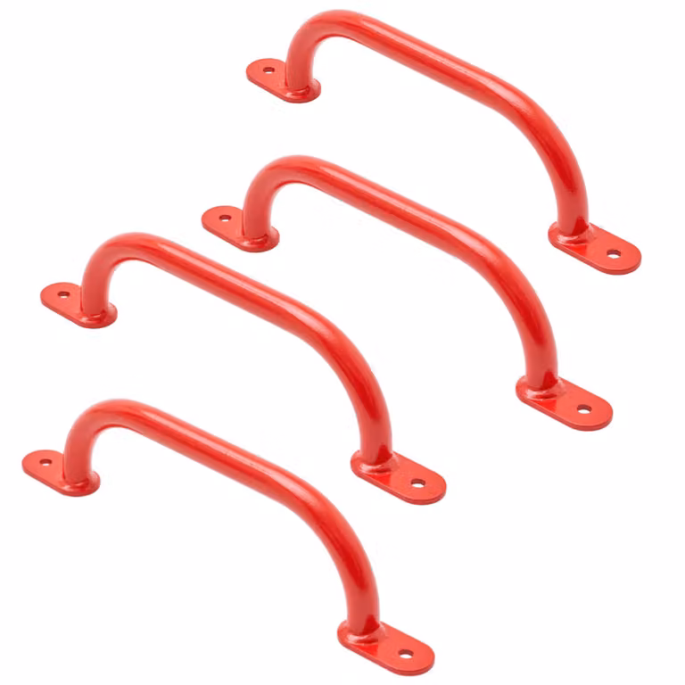 TRIBECCO prese per arrampicata per parchi giochi, strutture per arrampicata, letti alti e pareti da arrampicata indoor (350 mm rosso, 4 pezzi)