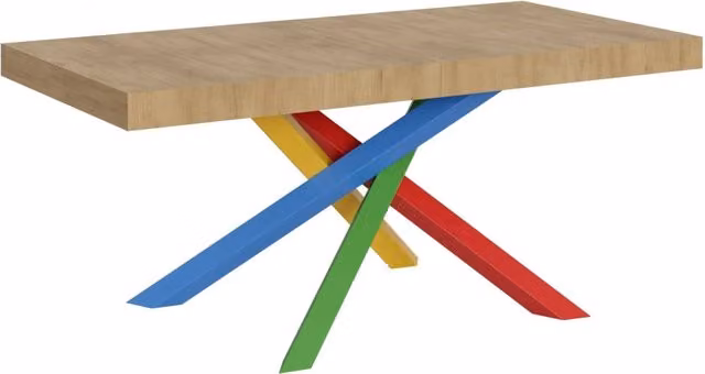 Tavolo da pranzo allungabile Volantis GIORDANOSHOP in legno di quercia colore marrone, L: 180-284 cm, P: 90 cm, H: 77 cm