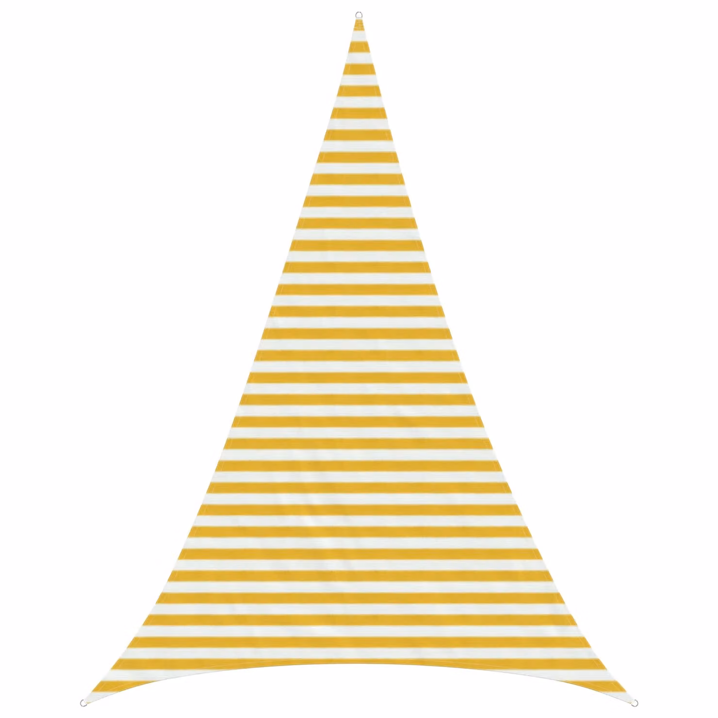 Telo Ombra Triangolare vidaXL in HDPE Giallo e Bianco L/P/H: 3 x 4 x 4 m