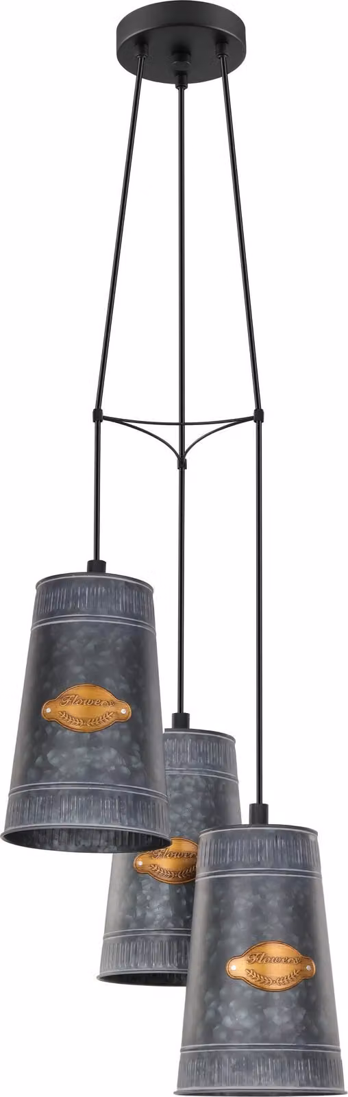 Eglo lampada a sospensione Honeybourne nero/oro antico max. 3 x 60W E27 senza lampadina