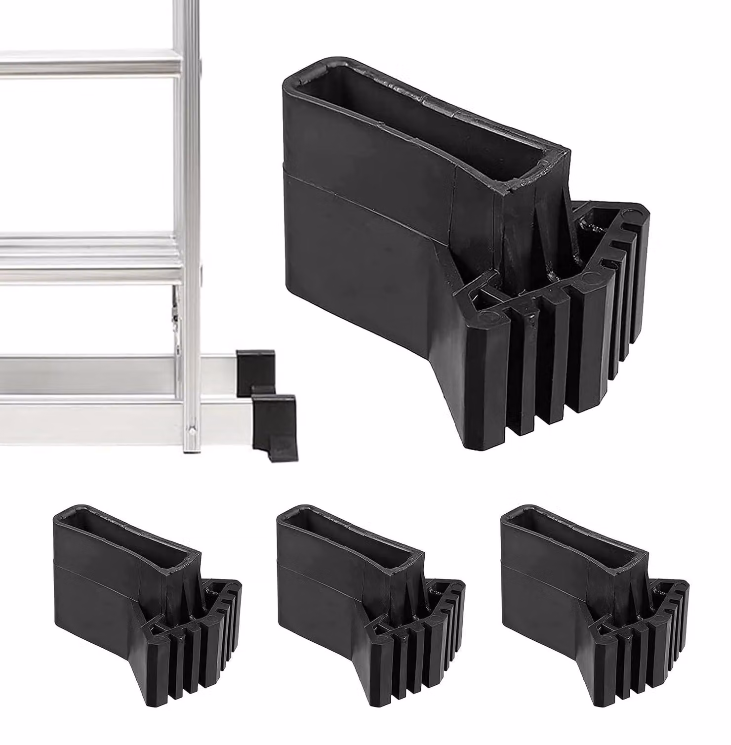 4 piedini antiscivolo per scale, coperture in gomma protettive per scale
