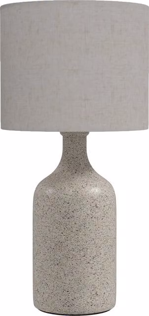 Lampada da tavolo HOMCOM con base in ceramica e paralume in tessuto beige, L/P/H: 22 x 22 x 45 cm – 1