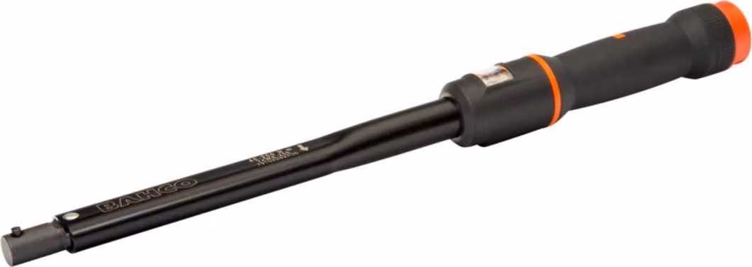 Chiave dinamometrica meccanica a scatto Bahco 20 - 100 Nm, regolabile, con scala a finestra e attacco a perno rotondo