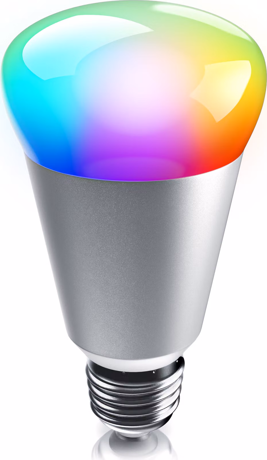 BEARWARE Luce LED intelligente, lampada intelligente Wifi, cambio colore RGB dimmerabile, filettatura E27, 7W, 420 lumen