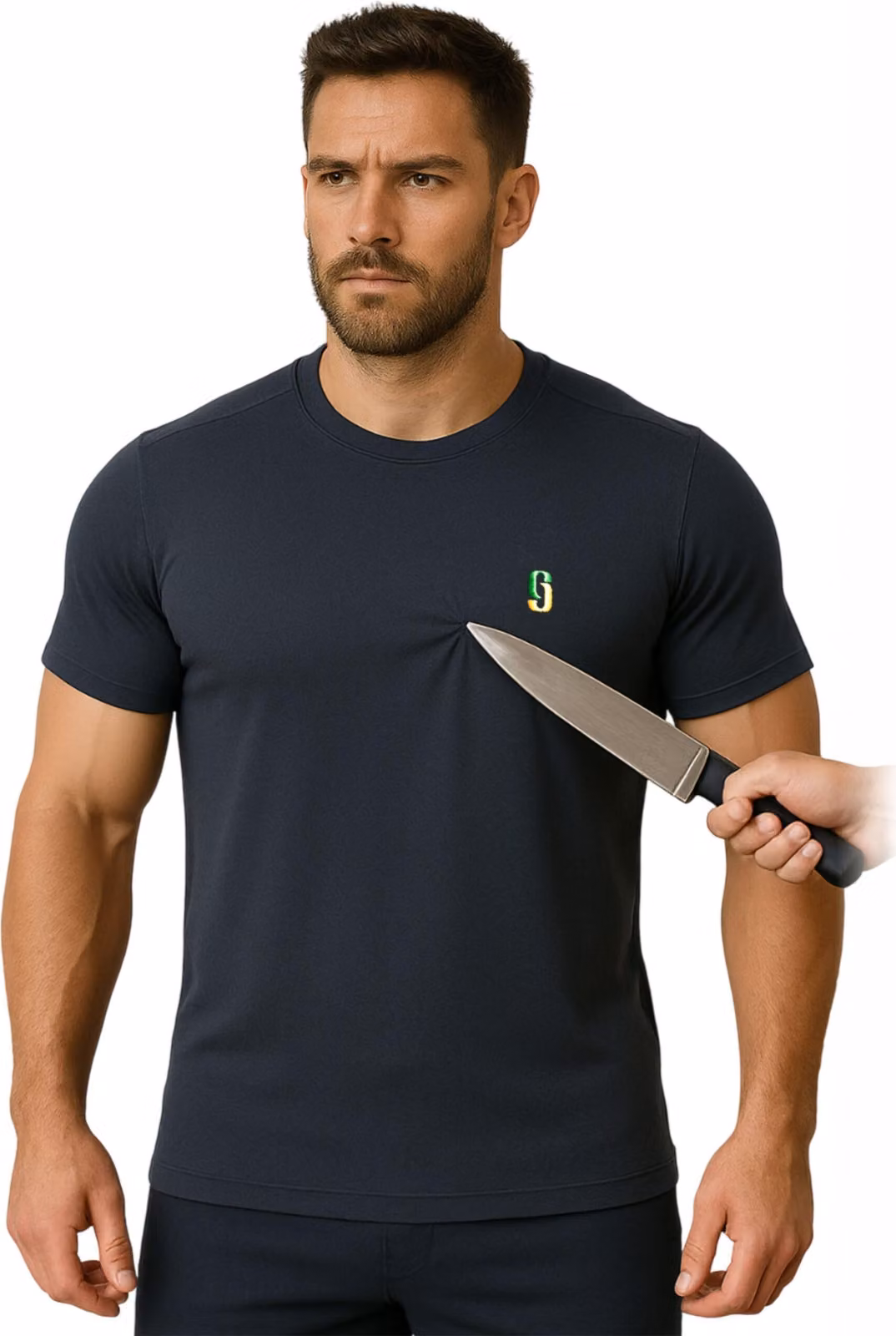 T-shirt protezione punti, taglia XL, nero