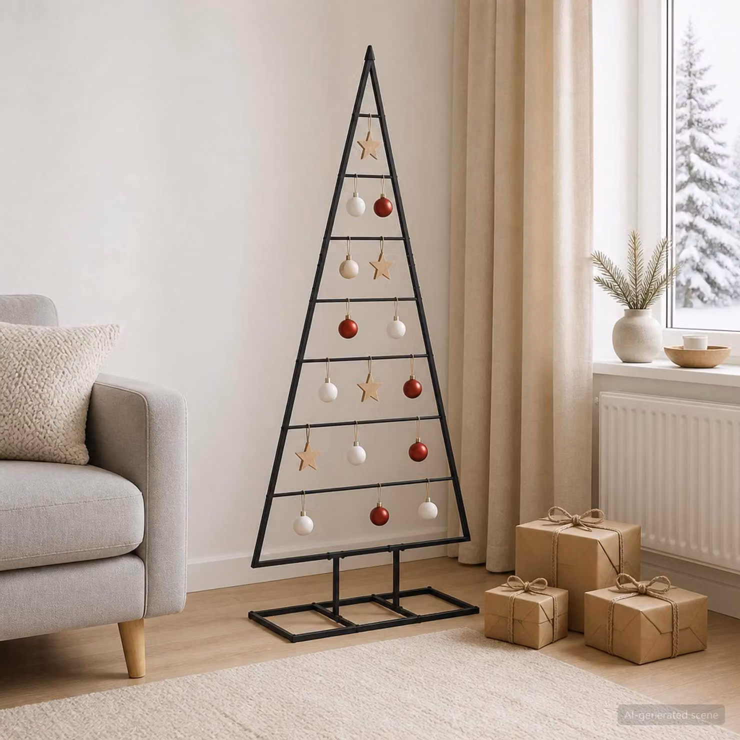 vidaXL Albero di Natale in metallo KUOPIO 150 cm Metallo Nero