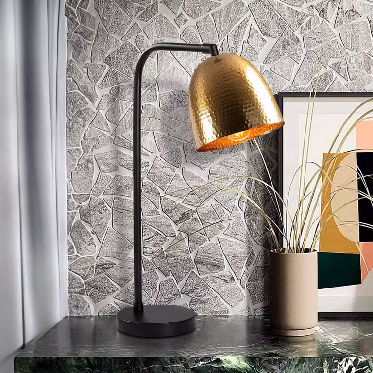 Lampada da tavolo Tattoo 5031 Opviq, Bronzo / Ottone antico, Soggiorno / Sala da pranzo, Metallo, Lampada da tavolo