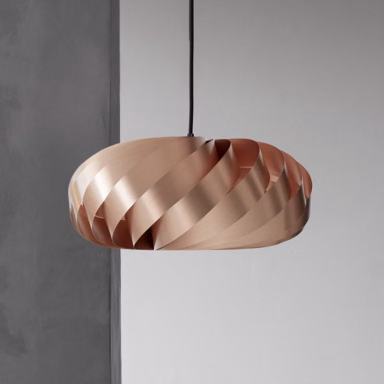 Tom Rossau Lampada a sospensione TR5, dimmerabile, Rame, Soggiorno / Sala da pranzo, Alluminio, Scandinavo, Lampada a sospensione