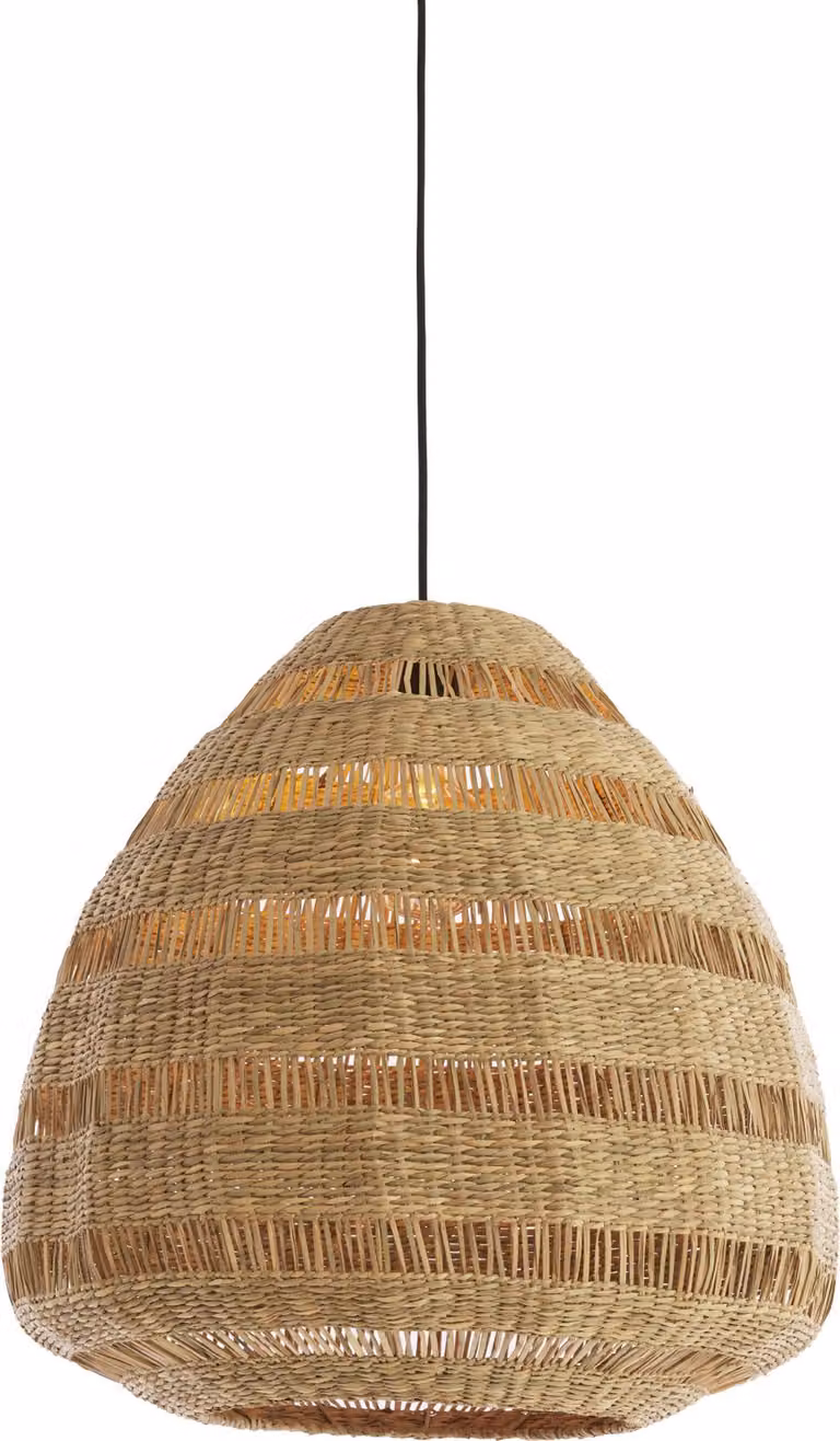 Lampada a sospensione - naturale - Soluna - materiali vegetali - Ø 56cm - E27 - 2996283 - Light & Living