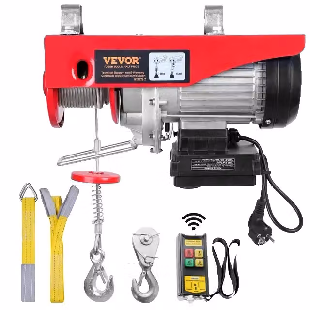 Paranco elettrico a cavo, telecomando, portata da 250 kg, wireless 250 kg