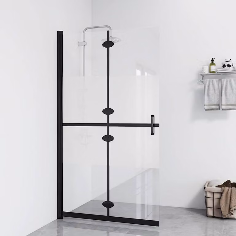 Parete per Doccia Walk-in Pieghevole vidaXL in Vetro ESG Opaco L: 110 cm, H: 190 cm