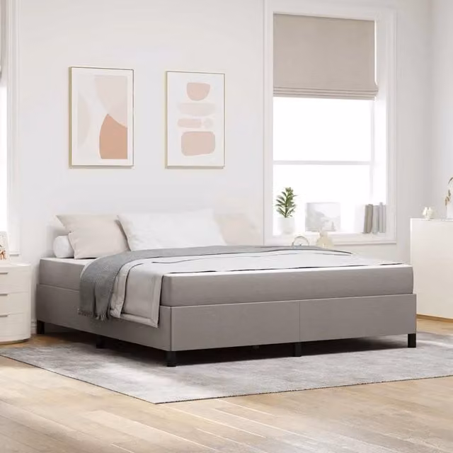 Letto a molle Talpa vidaXL in tessuto beige o grigio L/P: 180 x 200 cm – 1