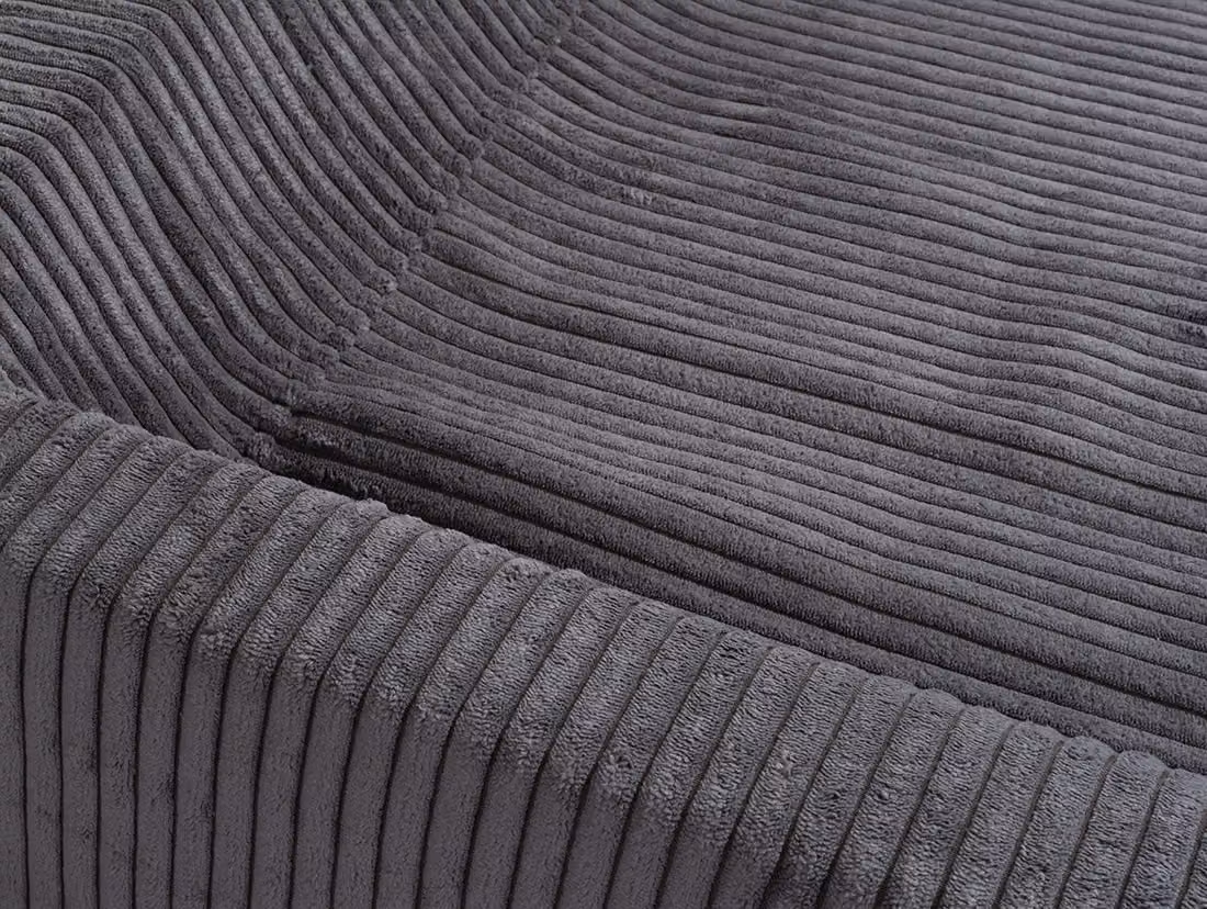 Cuccia ortopedica per cani Knuffelwuff in velluto a coste con carattere intrecciato a mano Santiago XL 105 x 80 cm Grigio