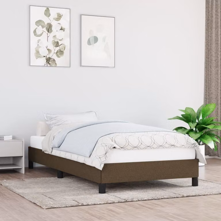 The Living Store rete marrone scuro 100x200 cm in tessuto